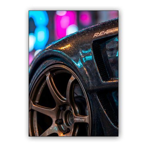 Carbon & Neon: The RE Amemiya Pulse wall art poster