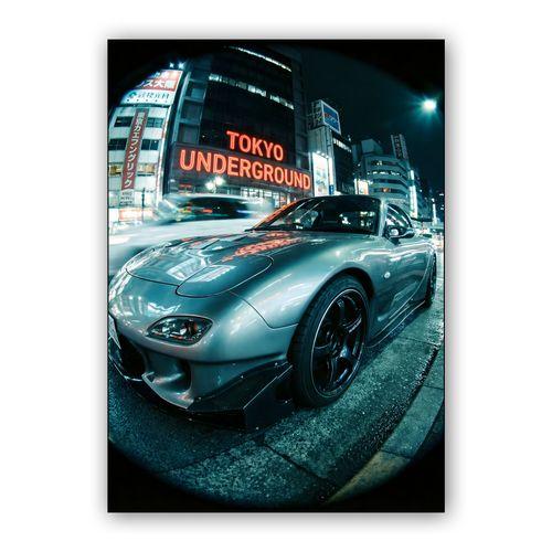 Tokyo Underground: Fisheye RE Amemiya RX-7 wall art poster