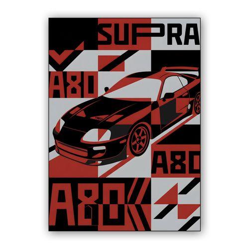 Supra A80 TRD: Geometric Graphic Tribute wall art poster