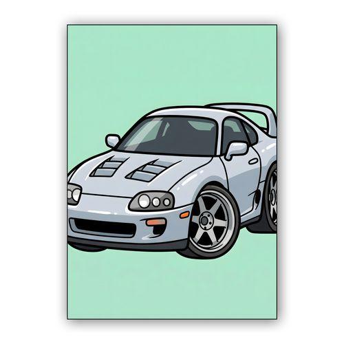Chibi Supra: Minty A80 Legend wall art poster