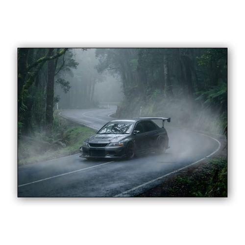 Evolution IX: The Foggy Forest Run wall art poster