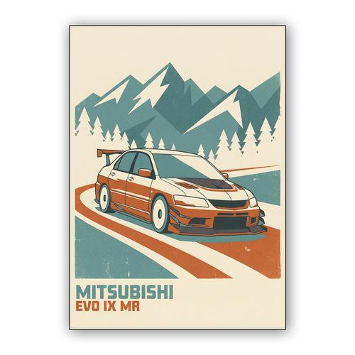 Evo IX MR: Touge Legend Vintage Poster wall art poster
