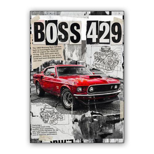 Boss 429: Engineering the Legend Collage wall art poster