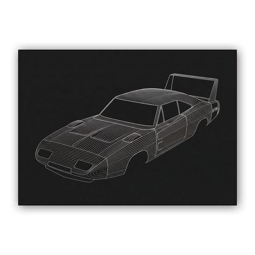 Charger Daytona: Kinetic Contour wall art poster