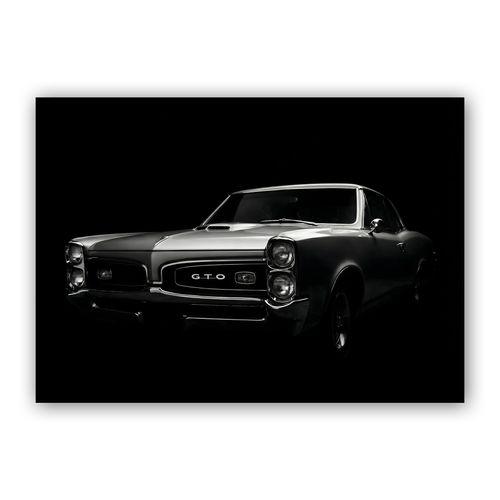 Monochrome Majesty: The 1966 Pontiac GTO wall art poster