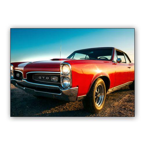 Crimson Glory: 1966 Pontiac GTO Golden Hour wall art poster
