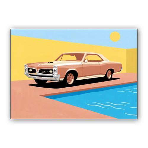 Poolside GTO: Mid-Century Summer wall art poster