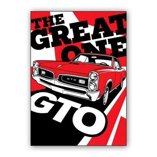 Pontiac GTO: The Great One Graphic Illustration wall art poster