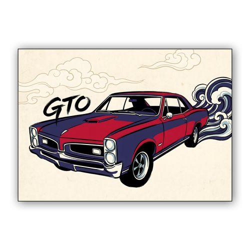 Pontiac GTO: Ukiyo-e Wave Rider wall art poster
