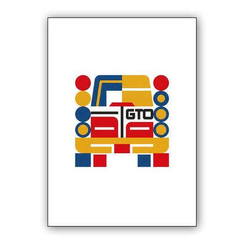 Pontiac GTO Bauhaus Composition wall art poster