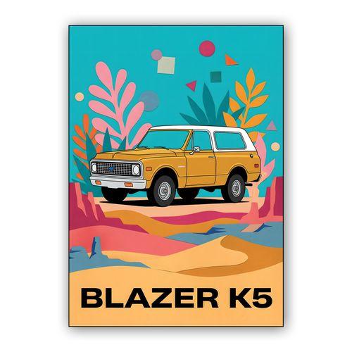 Blazer K5: Whimsical Desert Collage wall art poster