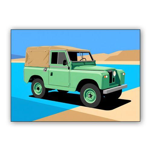 Land Rover Series IIA: Coastal Flat Art Adventure wall art poster