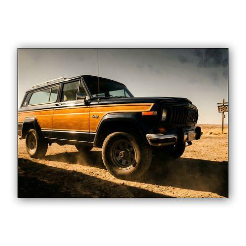 Frontier Spirit: Vintage Jeep Grand Wagoneer wall art poster