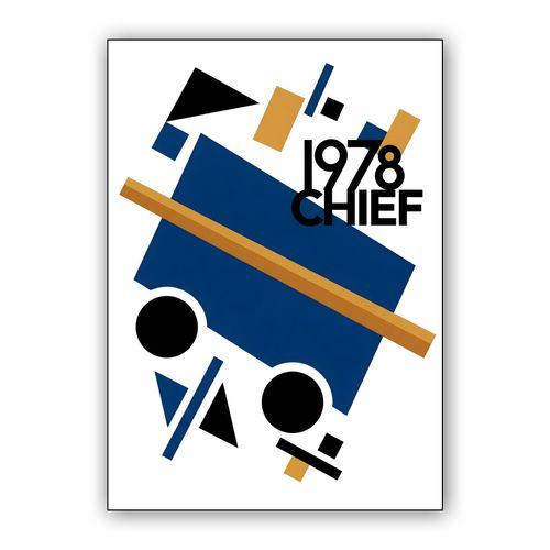 1978 Jeep Cherokee Chief Suprematist Composition wall art poster