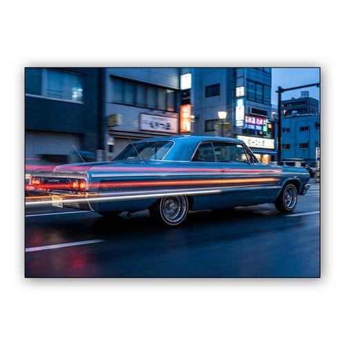 Midnight Blue 64 Impala wall art poster