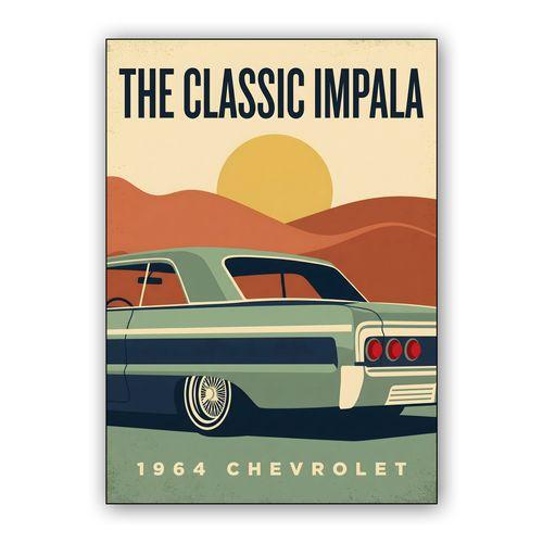 The Classic 1964 Impala Desert Poster wall art poster
