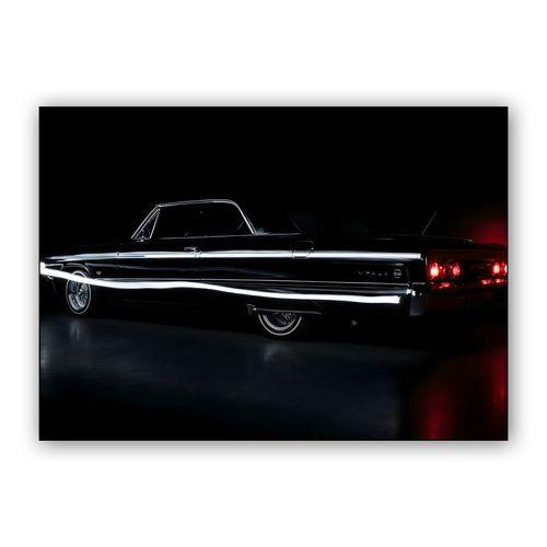 Light Painted '64 Impala Noir wall art poster