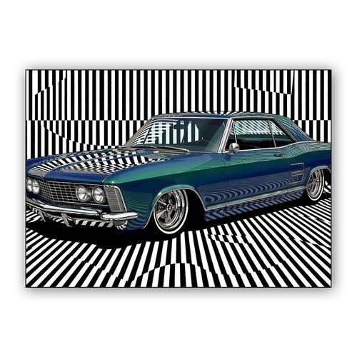 Op Art Riviera Reflection wall art poster