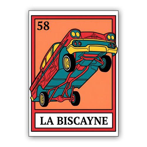 La Biscayne Loteria wall art poster