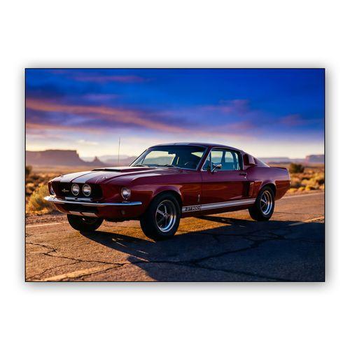 Shelby GT500 Golden Hour Desert Drive wall art poster