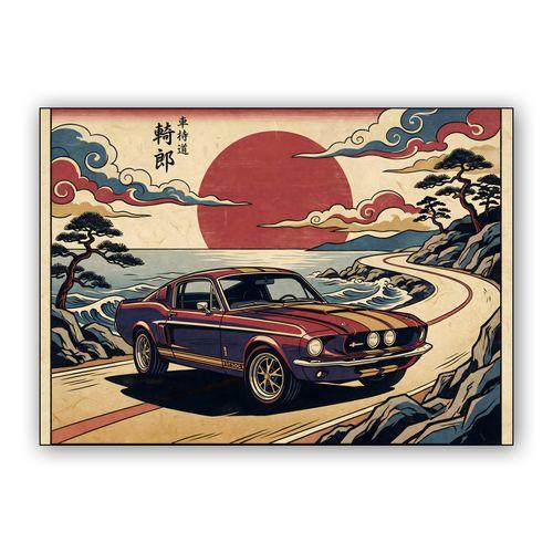 Ukiyo-e Shelby: Rising Sun Muscle wall art poster