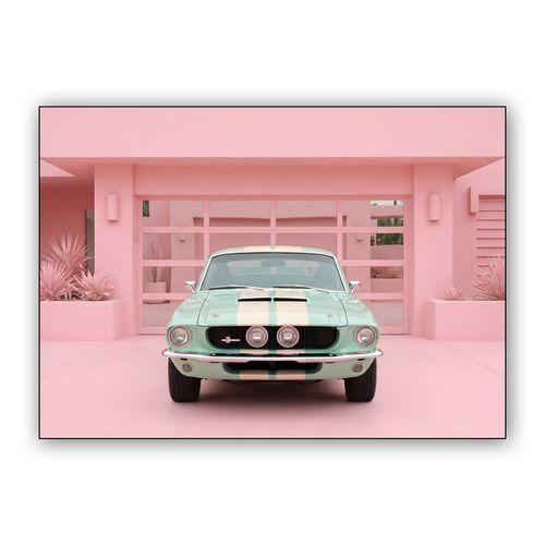 Pastel Paradise: Mint Shelby GT500 wall art poster