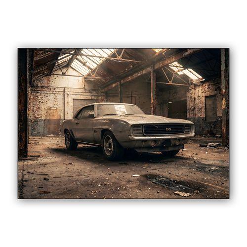 Dust and Glory: Camaro SS Barn Find wall art poster