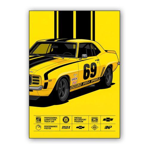 Camaro SS Performance Track Poster wall art poster