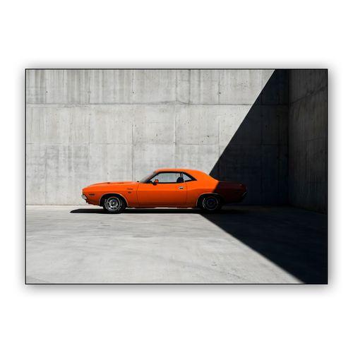 Dodge Challenger R/T: Shadow and Concrete wall art poster