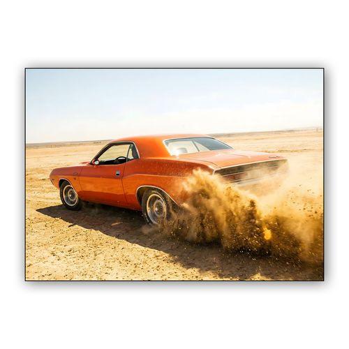 Dodge Challenger R/T Desert Burnout wall art poster
