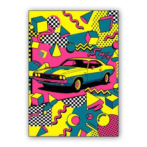 Dodge Challenger: Memphis Muscle Pop wall art poster