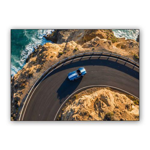 Pacific Pursuit: Shelby Cobra Coastal Drive wall art poster
