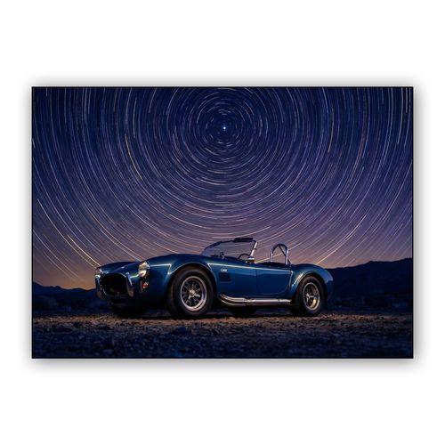 Celestial Cobra: Shelby Roadster Star Trails wall art poster
