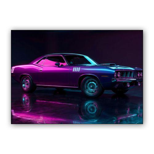 Plymouth 'Cuda Neon Night Glow wall art poster