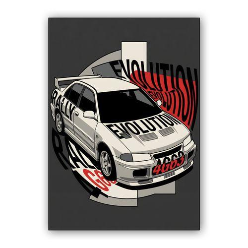 Evolution II Rally Spirit Graphic wall art poster