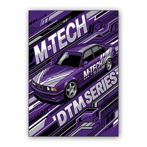 BMW E34 M5 M-Tech DTM Racing Illustration wall art poster