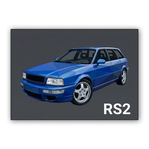 Geometric Audi RS2 Avant Low Poly Art wall art poster