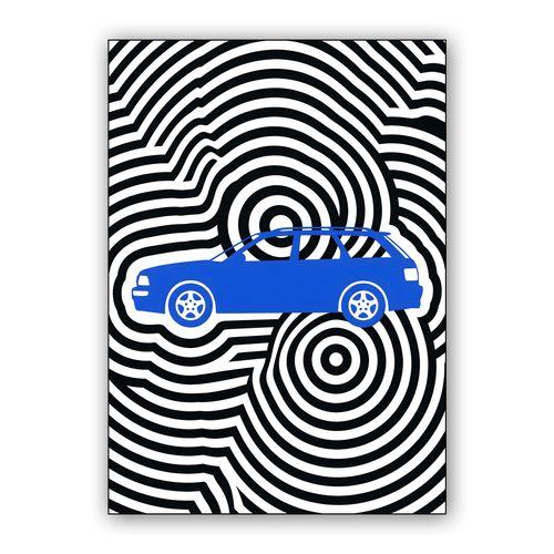 Audi RS2 Avant: Hypnotic Nogaro Blue wall art poster