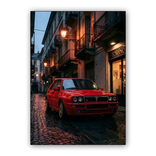 Lancia Delta Integrale: Midnight in Torino wall art poster