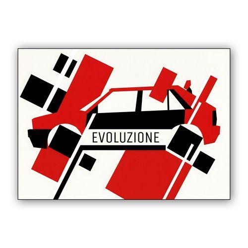 Lancia Delta HF Integrale: Evoluzione Constructivist Art wall art poster
