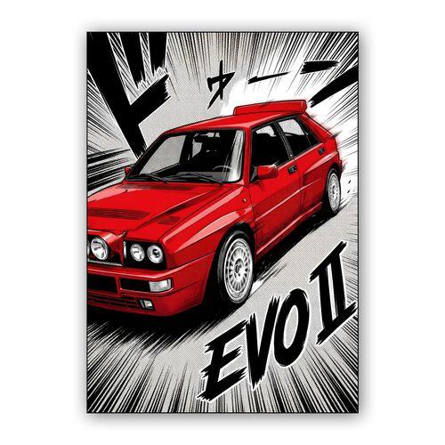 Lancia Delta Integrale: Manga Evo II Edition wall art poster