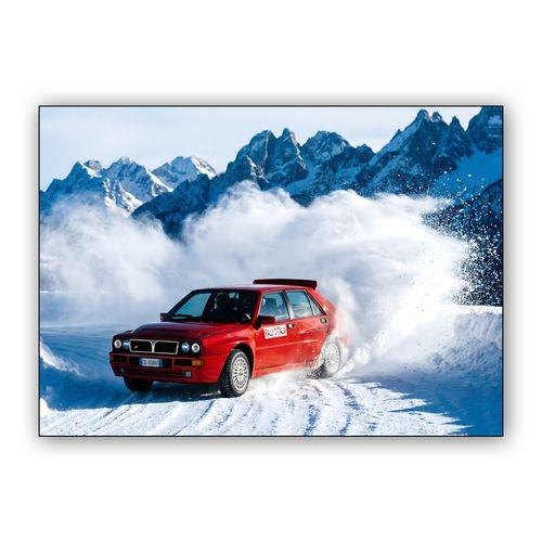 Lancia Delta Integrale: Alpine Snow Drift wall art poster