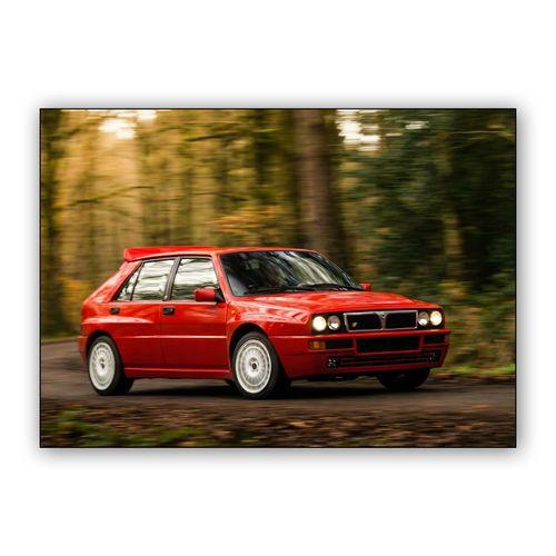 Lancia Delta Integrale: Forest Speed wall art poster
