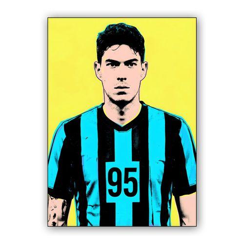Alessandro Bastoni Number 95 Halftone Portrait wall art poster