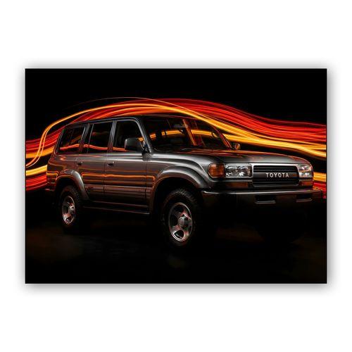 Toyota Land Cruiser 80 Series: Light Trail Expedition wall art poster
