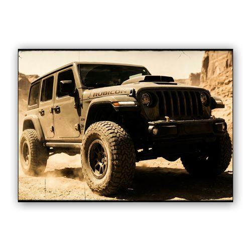 Jeep Wrangler Rubicon 392: Canyon Dust Sepia Edition wall art poster