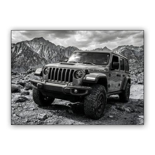 Jeep Wrangler Rubicon: Mountain Monochrome Expedition wall art poster