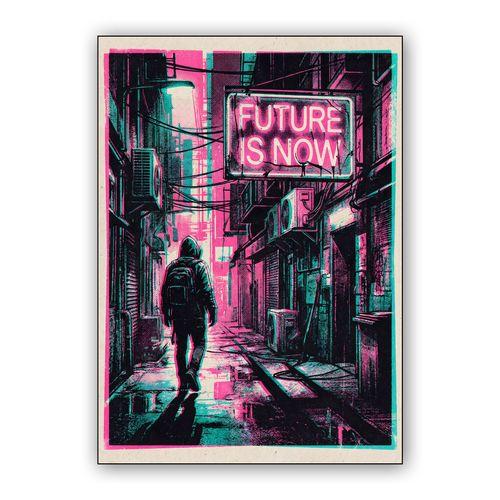 Future is Now: Cyberpunk Noir wall art poster