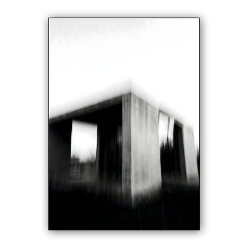 Blurred Brutalism: The Ethereal Monolith wall art poster