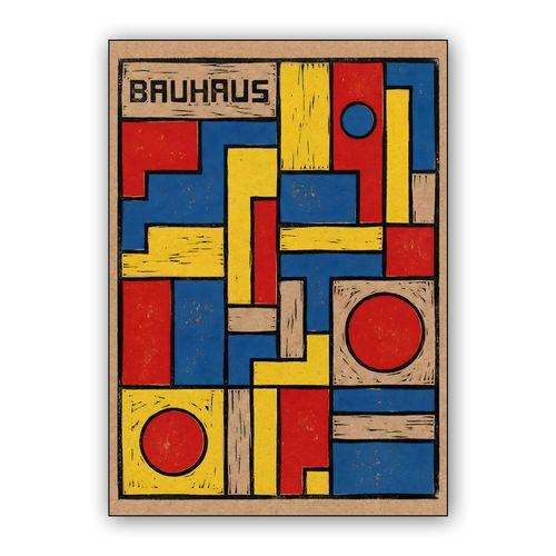 Bauhaus Geometry: A Primary Study wall art poster